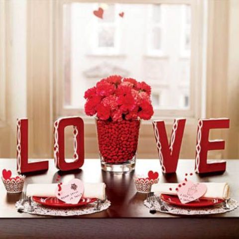 Hot Red Valentine Decor Ideas