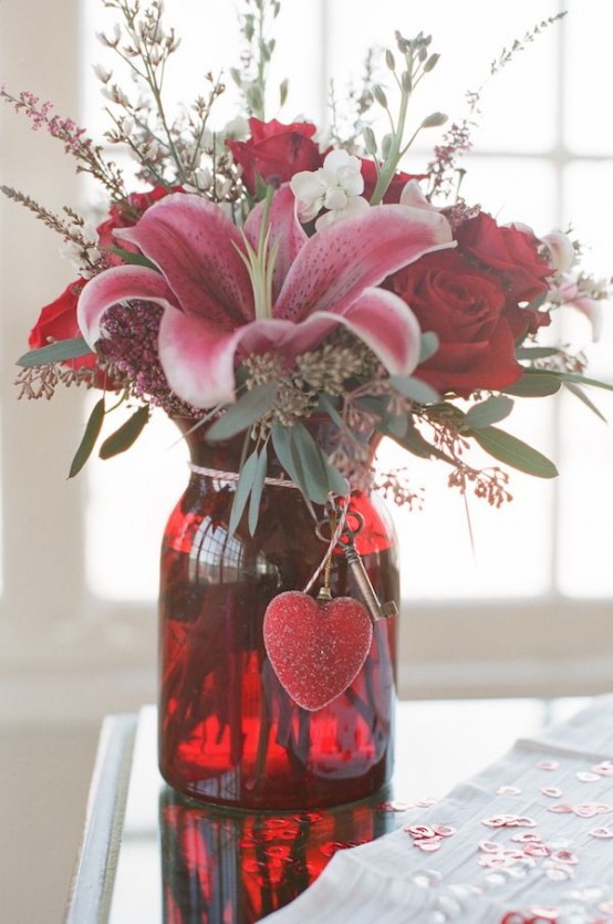 Hot Red Valentine Decor Ideas