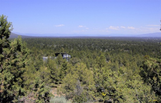 House On Remote Site That Consists Of Two Simple Cubes