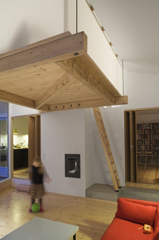 House With A Garret Above The Living Room