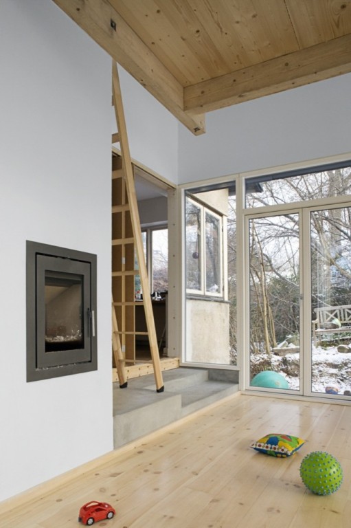 House With A Garret Above The Living Room