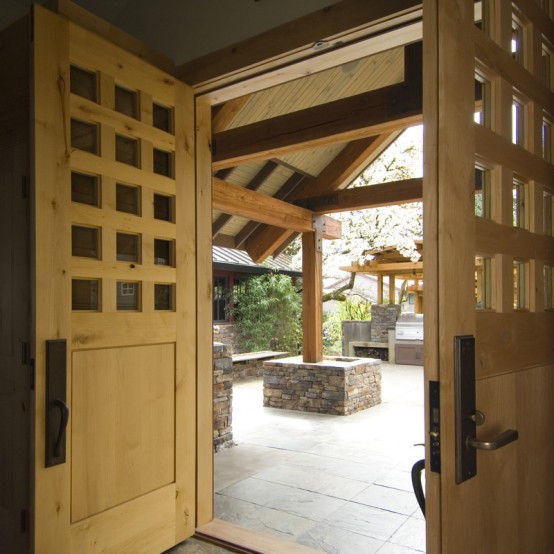 House With Natural Wood And Stone Interior And Exterior House With Natural Wood And Stone Interior And Exterior
