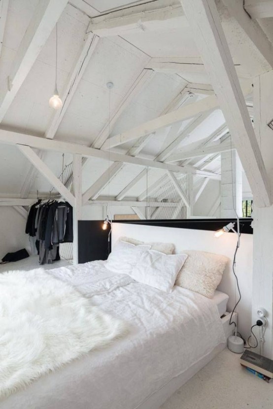 loft bedroom chic impressive spaces aesthetic chambre inspiration digsdigs bed sous dreamy les blanc attic et interiorholic source toits