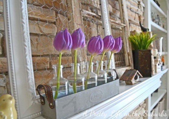 inspiring spring mantels 37 554x392 Thiết kế “Thổi bừng” hương sắc mùa xuân cho không gian nội thất