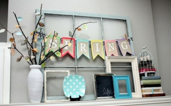inspiring spring mantels 49 554x345 Thiết kế “Thổi bừng” hương sắc mùa xuân cho không gian nội thất