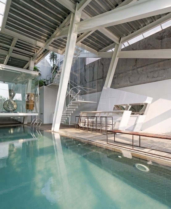 Leaning Rumah Miring House With Minimalist Decor