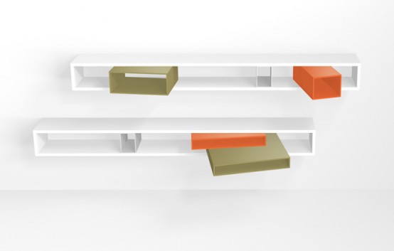 Longue Bookshelves With Accessories Longue Bookshelves With Accessories