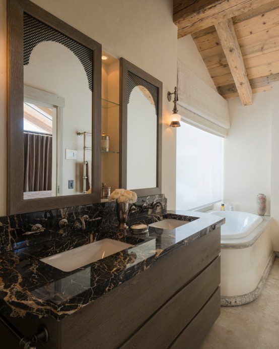 Luxurious Swiss Chalet With Lotsof Wood And Stone Luxurious Swiss Chalet With Lotsof Wood And Stone