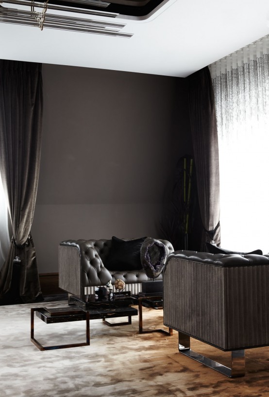 Luxury London Penthouse Infused With Impressive Dark Hues