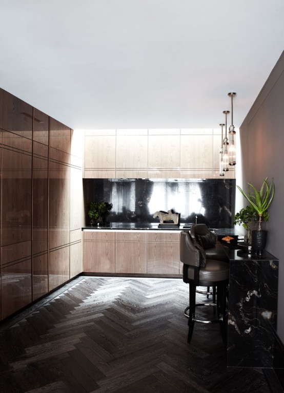 Luxury London Penthouse Infused With Impressive Dark Hues