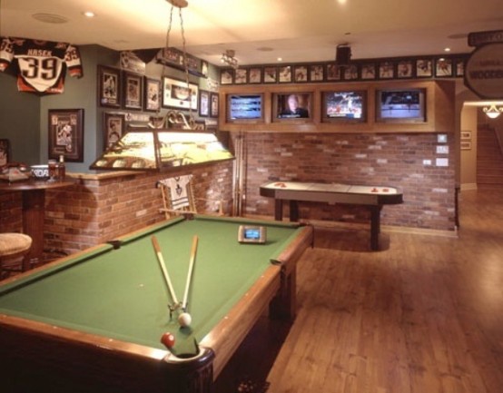 77 masculine game room design ideas digsdigs for Pool design game