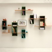 Snake-Shaped Colorful Versatile Shelf | DigsDigs