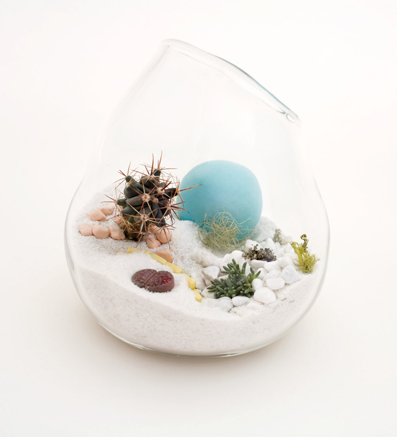 HandBlown Glass Mini Terrariums by Lítill DigsDigs