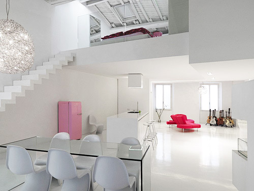 Minimalist and Modern Loft Interior Design