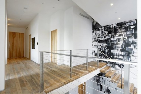 Minimalist Black Grey And White House With A Play Of Textures