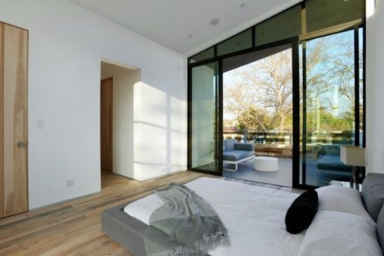 Minimalist Black Grey And White House With A Play Of Textures