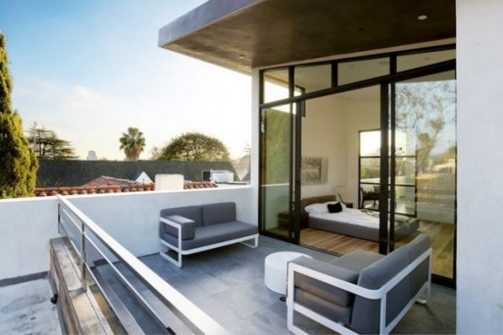 Minimalist Black Grey And White House With A Play Of Textures