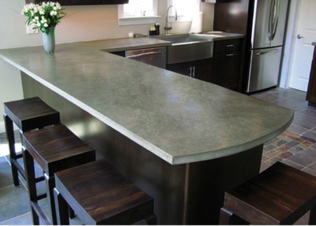 39 Minimalist Concrete Kitchen Countertop Ideas | DigsDigs