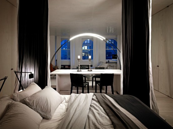 Minimalist Light Wood Loft With Smart Solutions