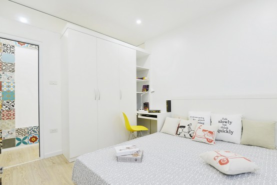 Modern Apartment Design With Colorful Wall Tiles And Accents Modern Apartment Design With Colorful Wall Tiles And Accents