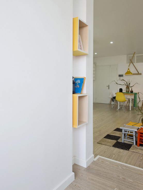 Modern Apartment Design With Colorful Wall Tiles And Accents Modern Apartment Design With Colorful Wall Tiles And Accents