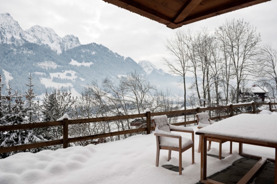 Modern Chalet With Wood Clad Interiors And Touches Of Green