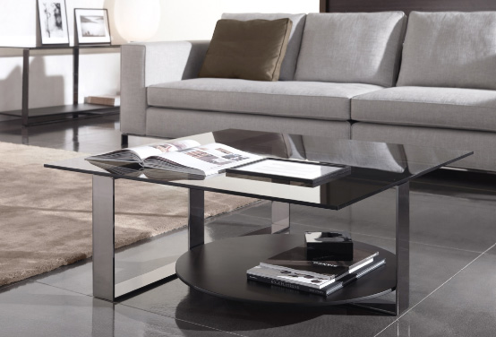 Modern Coffee Table With Glass Top Bresson By Minotti