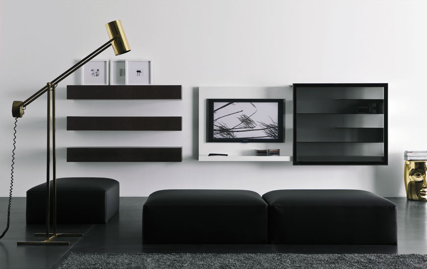 Modern Lacquered TV Cabinets – Spazio Box from Pianca | DigsDigs