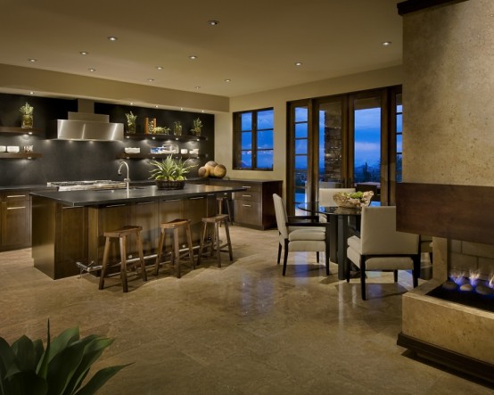 modern spanish interior travertine floors ownby traditional kitchen office digsdigs email contemporary