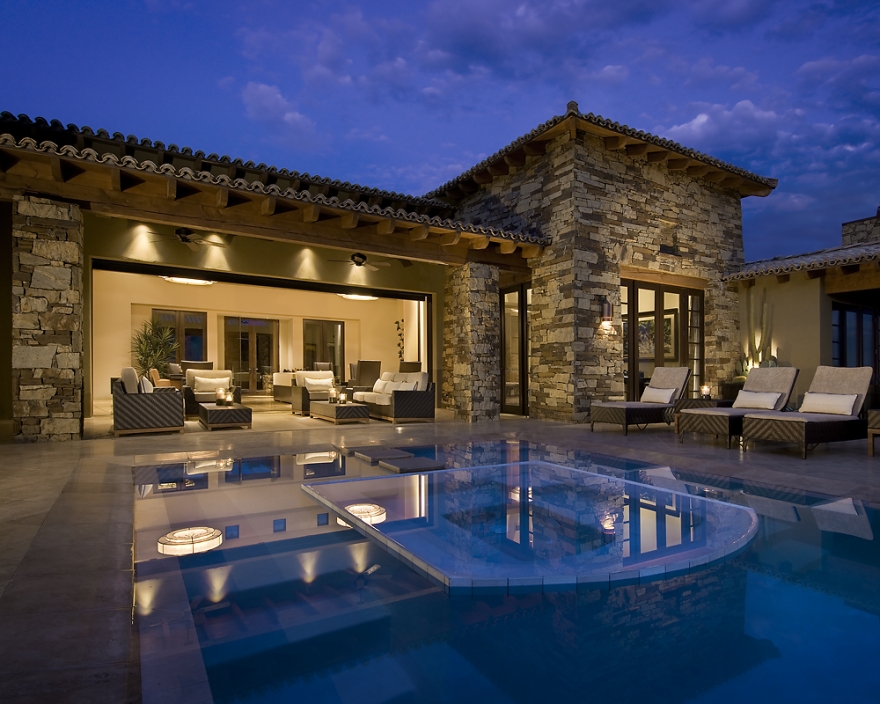 spanish modern exterior traditional interior rear ownby luxury homes houses mansion spain designs digsdigs pool area poolside contemporary outdoor decorating
