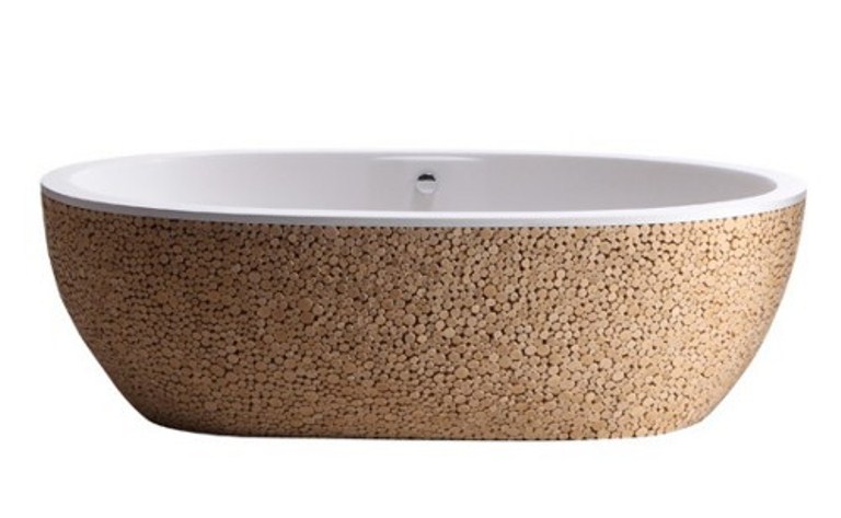 Modern Wooden Beautifully Decorated Bathtub | DigsDigs