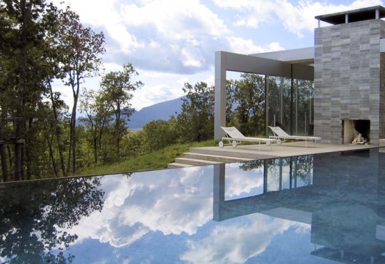 mountain glass house