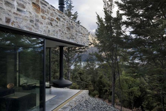 Mountain Retreat Heavily Rendered Stone