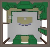 Floor plan for Large Kitchens Third Place