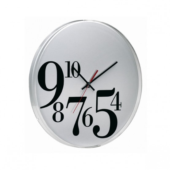 Time Big Bodoni Wall Clock