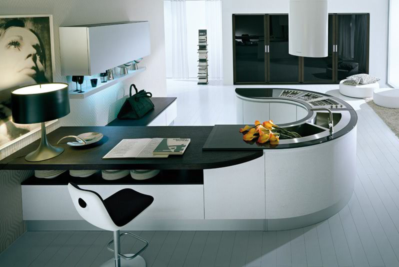 Pedini Kitchens With Rounded Countertops | DigsDigs