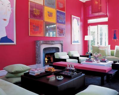 Pink Living Room Design