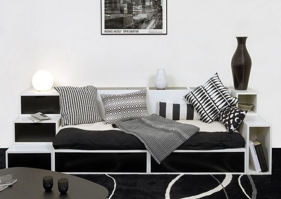 Practical Furniture For Black And White Interior Design By Espace Loggia