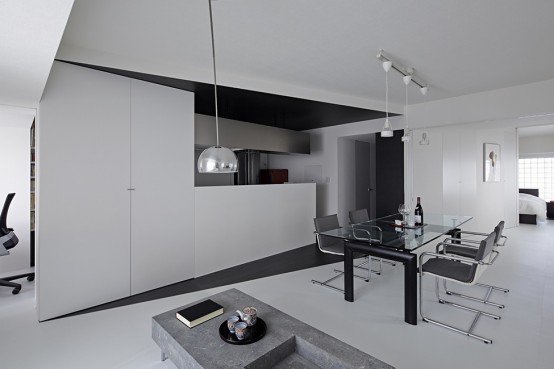 Pure Minimalism Black And White Monochromatic Apartment Pure Minimalism Black And White Monochromatic Apartment
