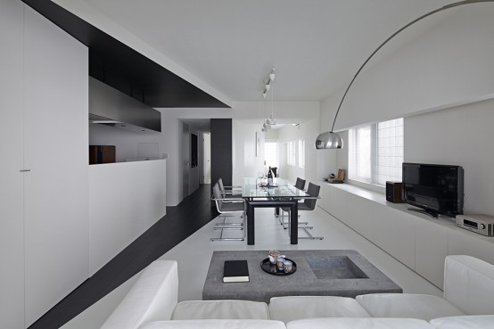 Pure Minimalism Black And White Monochromatic Apartment Pure Minimalism Black And White Monochromatic Apartment