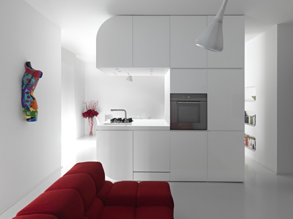chic interior design,futuristic apartment,pure white interior,romolo stanco,ultra modern home,ultra modern interior design,white interior design,minimalist home designs,modern home designs