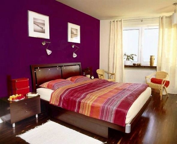purple accents bedroom bedrooms stylish digsdigs colors orange accent grey paint brown examples pink inspiration