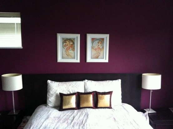 Purple Accents In Bedroom