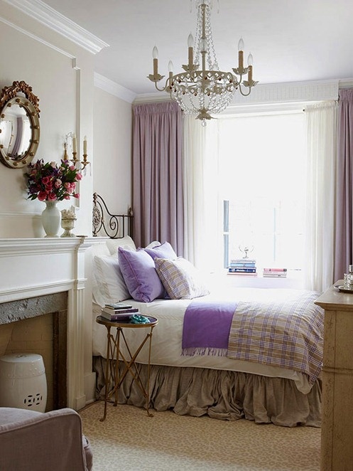 Purple Accents In Bedroom