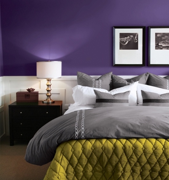 Purple Accents In Bedroom