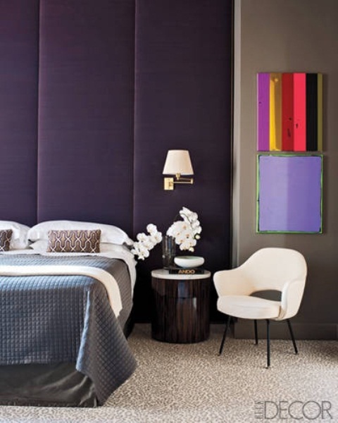 Purple Accents In Bedroom