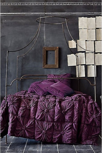 Purple Accents In Bedroom