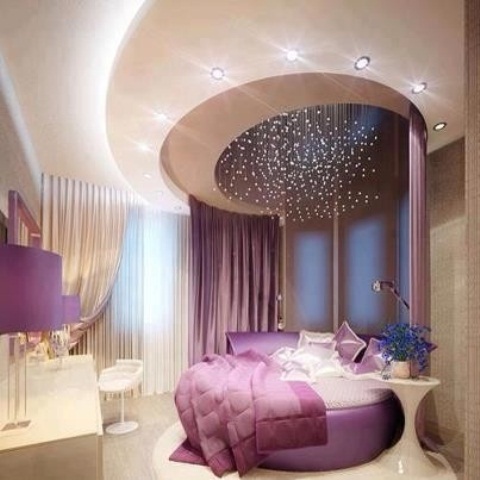 Purple Accents In Bedroom