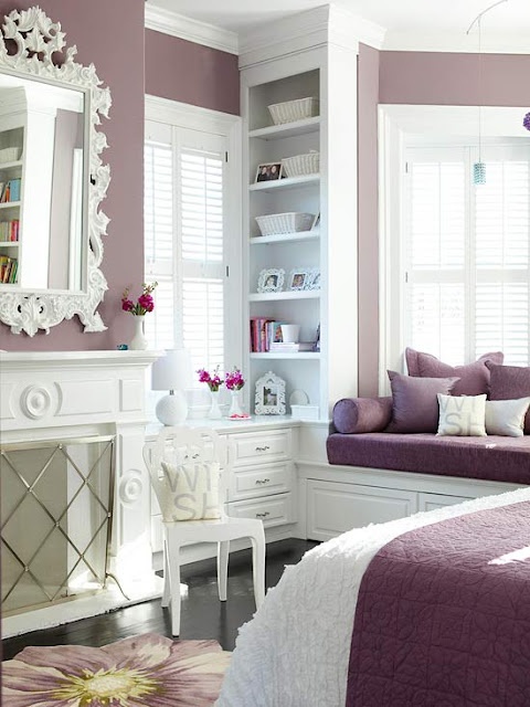 Purple Accents In Bedroom