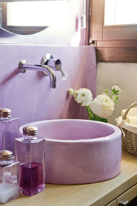 33 Cool Purple Bathroom Design Ideas - DigsDigs
